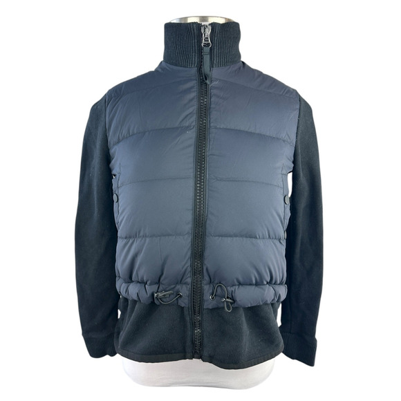 James Perse x Yosemite Mixed Media Jacket Zip Puffer Black Size 1 US Small - Picture 2 of 16